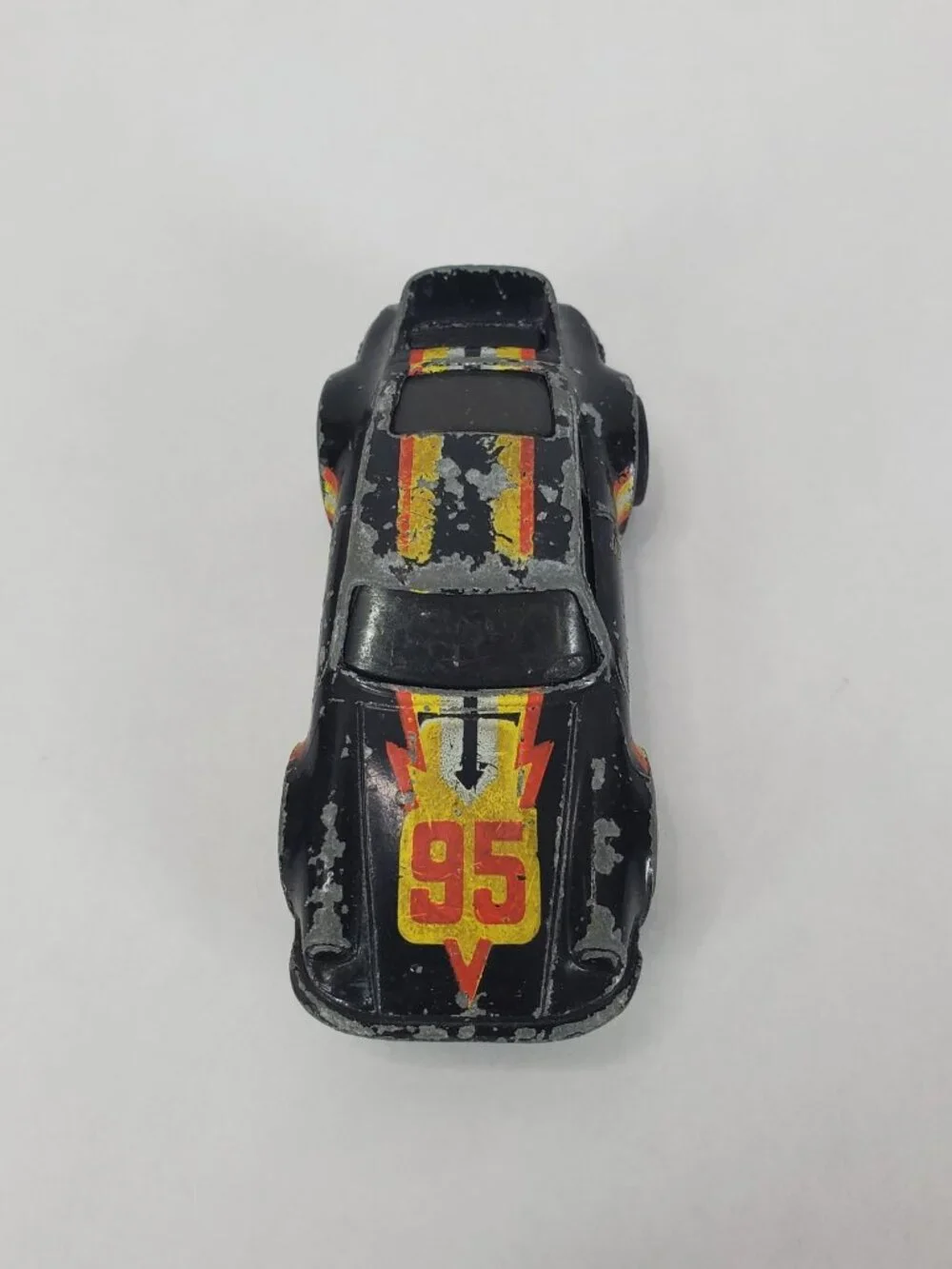 1974 Hot Wheels Black Porsche P-911 #95 Gold Rim Hong Kong HK